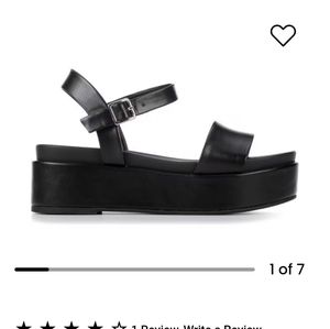 NWT & box. Black women's SODA Eisen Platform Sandals. Size 7.5.